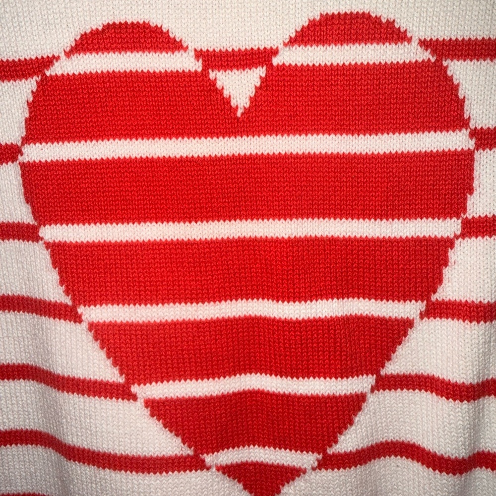 LOFT Red and White Striped Sweater - Picture 3 of 4